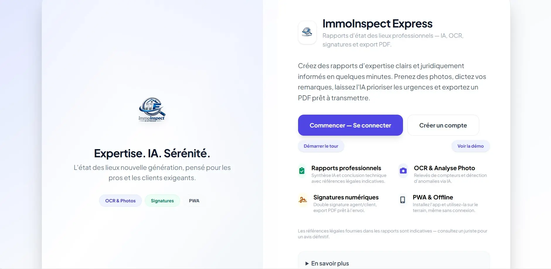 ImmoInspectExpress — Gestion et inspection immobilière rapide et intuitive.
